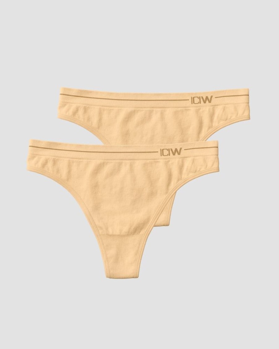 Dame ICIW Seamless | Everyday Seamless Thong 2-Pack Beige