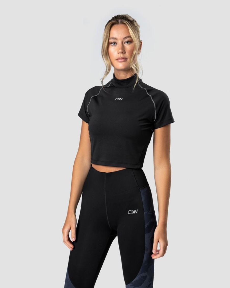 Dame ICIW T-Shirts | Mercury Cropped T-Shirt Wmn Black