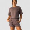 Dame ICIW T-Shirts | Revive Heavy Cropped T-Shirt Wmn Dusty Brown