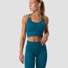 Dame ICIW Sport-Bh | Ribbed Define Seamless Sports Bra Teal