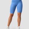 Dame ICIW Seamless | Ribbed Define Seamless Pocket Biker Shorts Pacific Blue