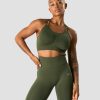 Dame ICIW Sport-Bh | Define Seamless Scrunch Sports Bra Autumn Green