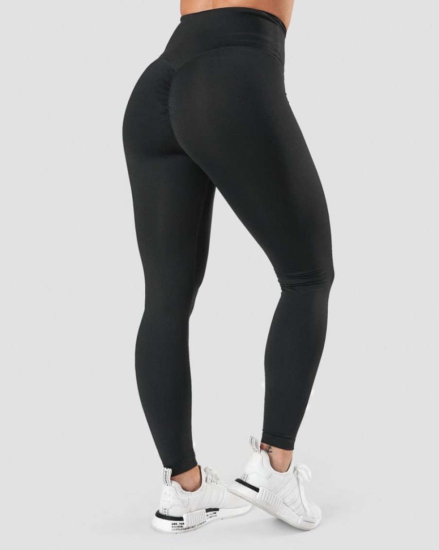 Dame ICIW Tights & Leggings | Scrunch V-Shape Tights Black Wmn