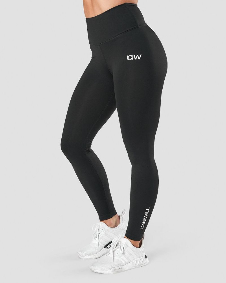 Dame ICIW Tights & Leggings | Scrunch V-Shape Tights Black Wmn