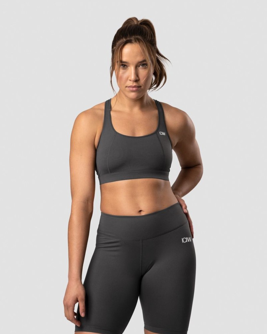 Dame ICIW Sport-Bh | Classic Sports Bra Anthracite