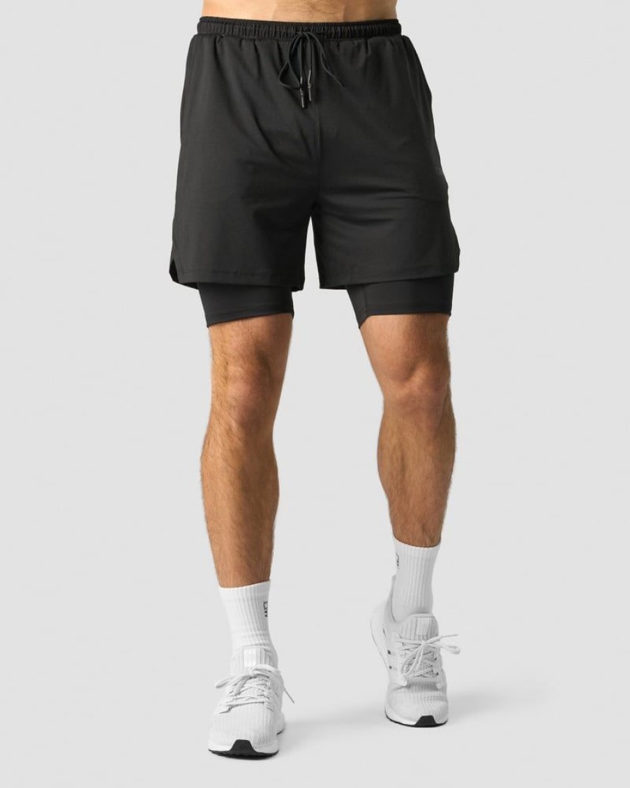 Herre ICIW Shorts | Stride 2-In-1 Shorts Men Black