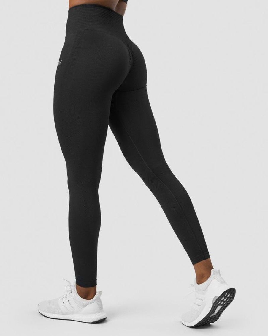 Dame ICIW Tights & Leggings | Define Seamless Scrunch Tights Black