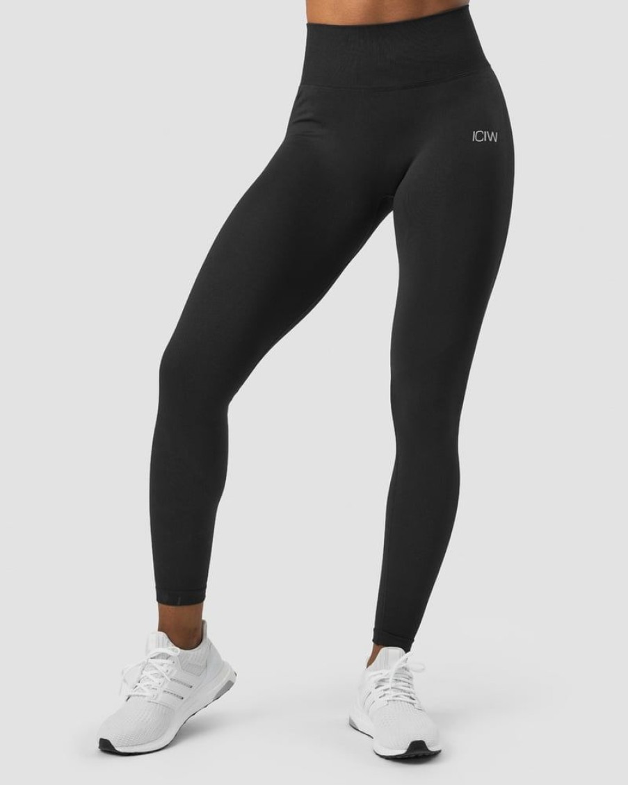 Dame ICIW Tights & Leggings | Define Seamless Scrunch Tights Black