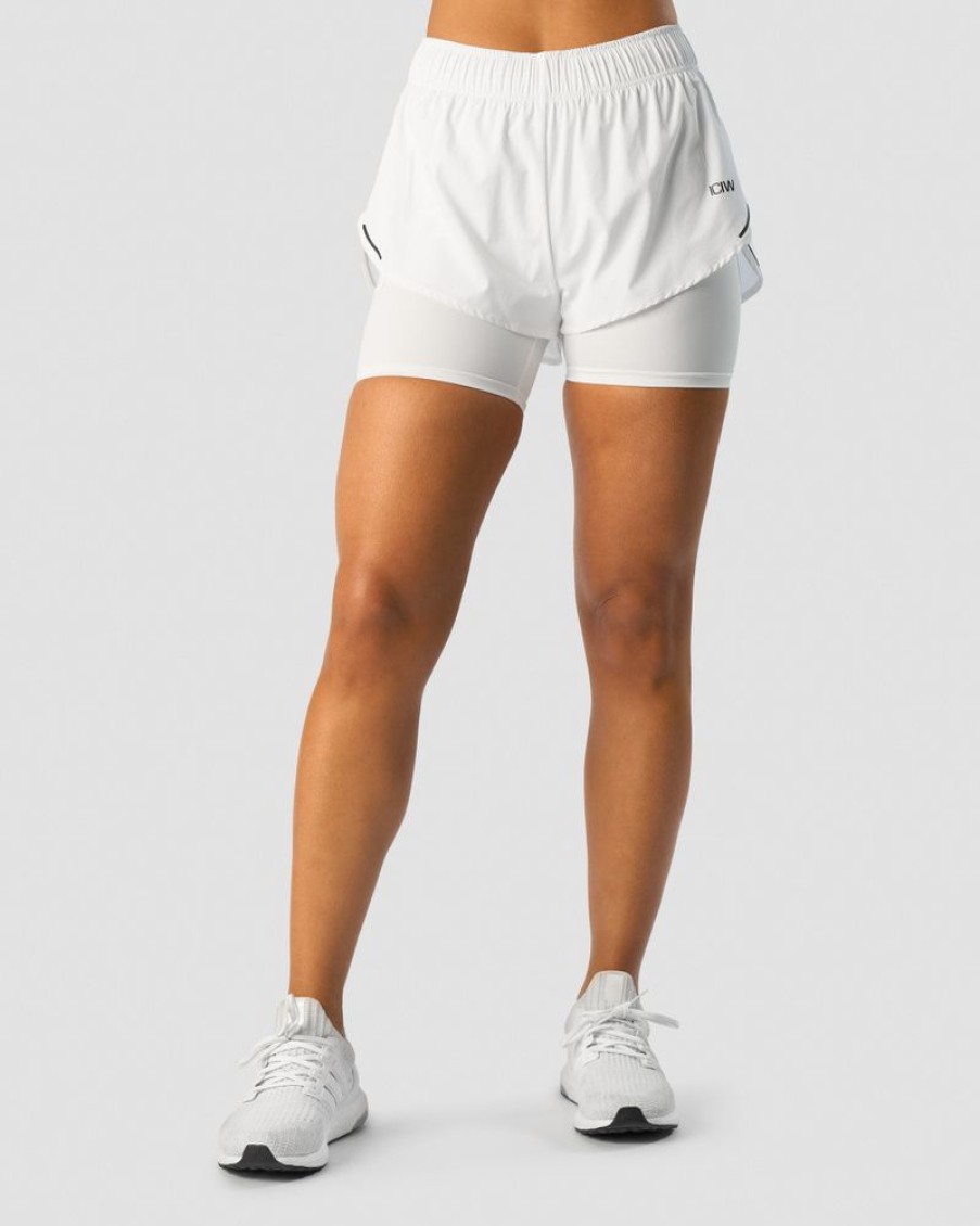 Dame ICIW Shorts | Charge 2-In-1 Shorts Wmn White