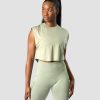 Dame ICIW Topper | Rush Cropped Tank Top Light Sage Green