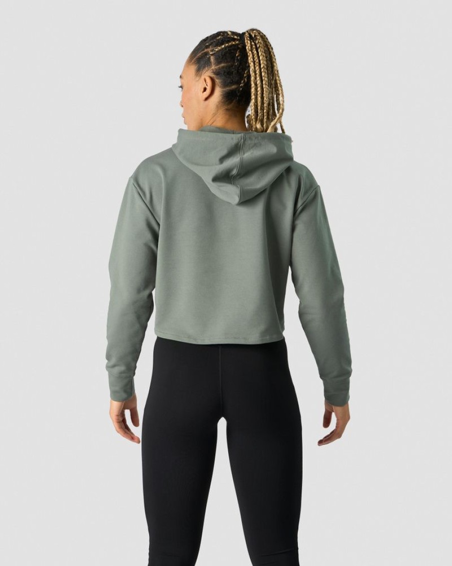 Dame ICIW Hoodie | Stride Cropped Hoodie Wmn Sea Green