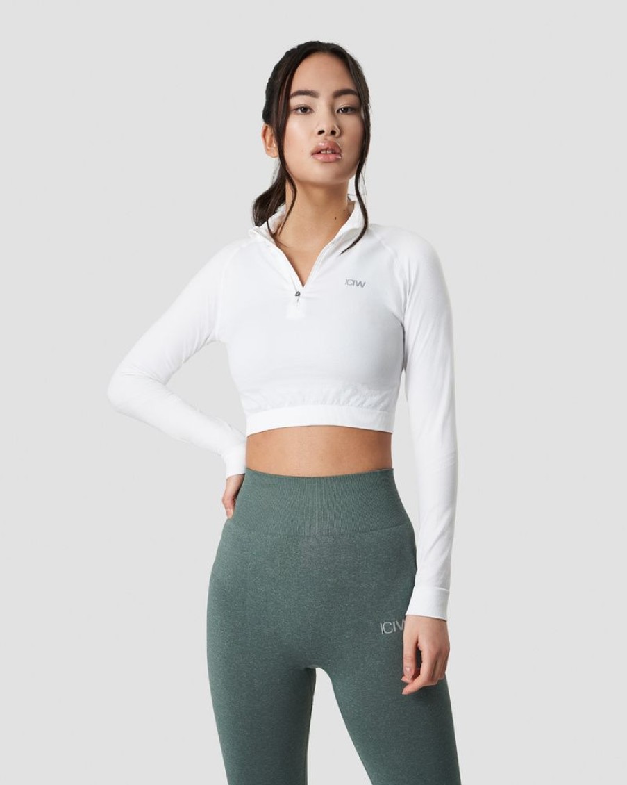 Dame ICIW Langermet | Define Cropped 1/4 Zip White