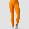 Dame ICIW Tights & Leggings | Ribbed Define Seamless Tights Bright Orange