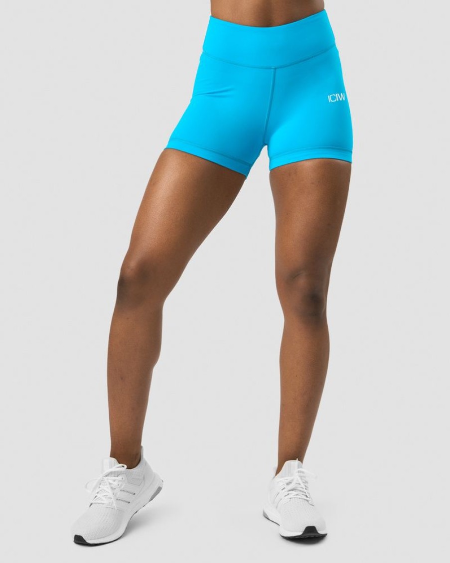 Dame ICIW Shorts | Scrunch V-Shape Tight Shorts Blue