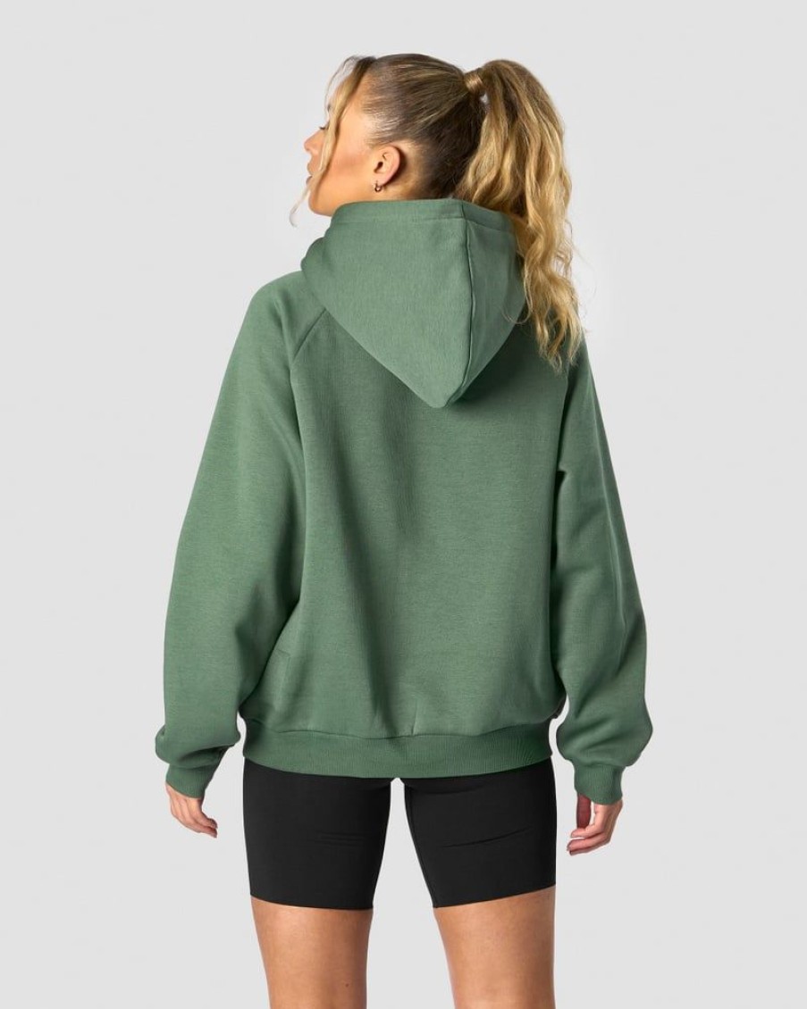 Dame ICIW Langermet | Everyday Hoodie Wmn Dark Green