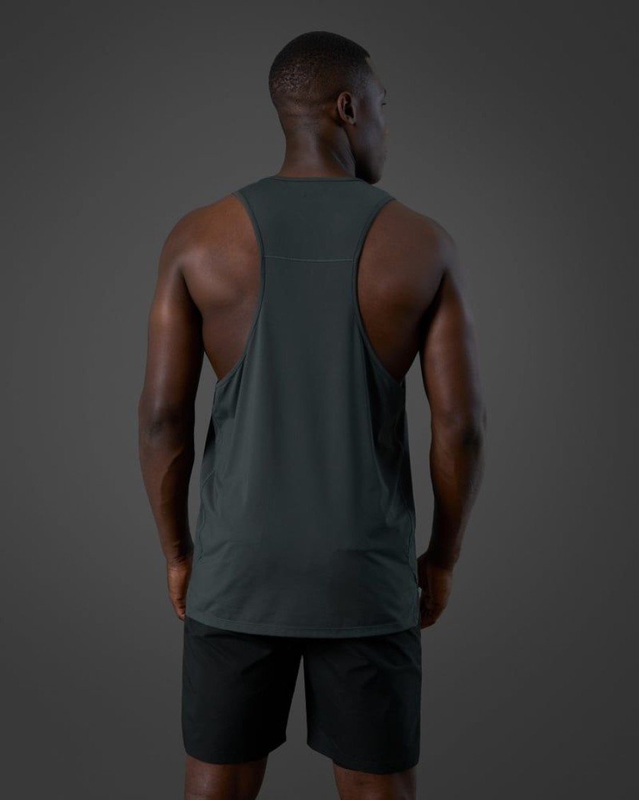 Herre ICIW Singleter | Reboot Stringer Top Men Night Green