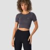 Dame ICIW Seamless | Define Seamless Cropped T-Shirt Grey Melange Wmn