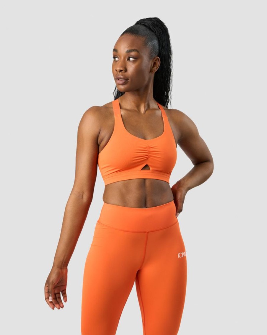 Dame ICIW Sport-Bh | Scrunch Adjustable Sports Bra Orange