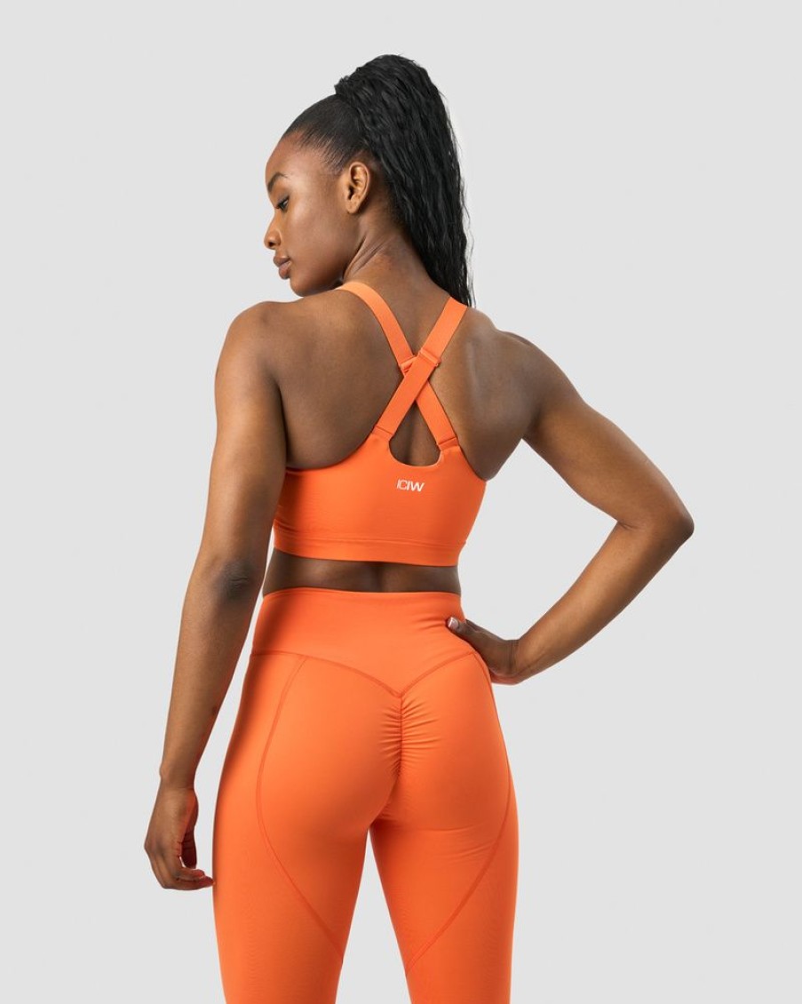 Dame ICIW Sport-Bh | Scrunch Adjustable Sports Bra Orange