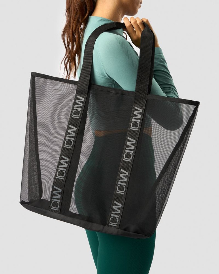 Dame ICIW Vesker | Mesh Tote Bag Black/Grey