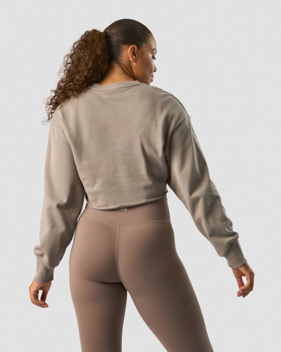 Dame ICIW Langermet | Nimble Cropped Crewneck Greige