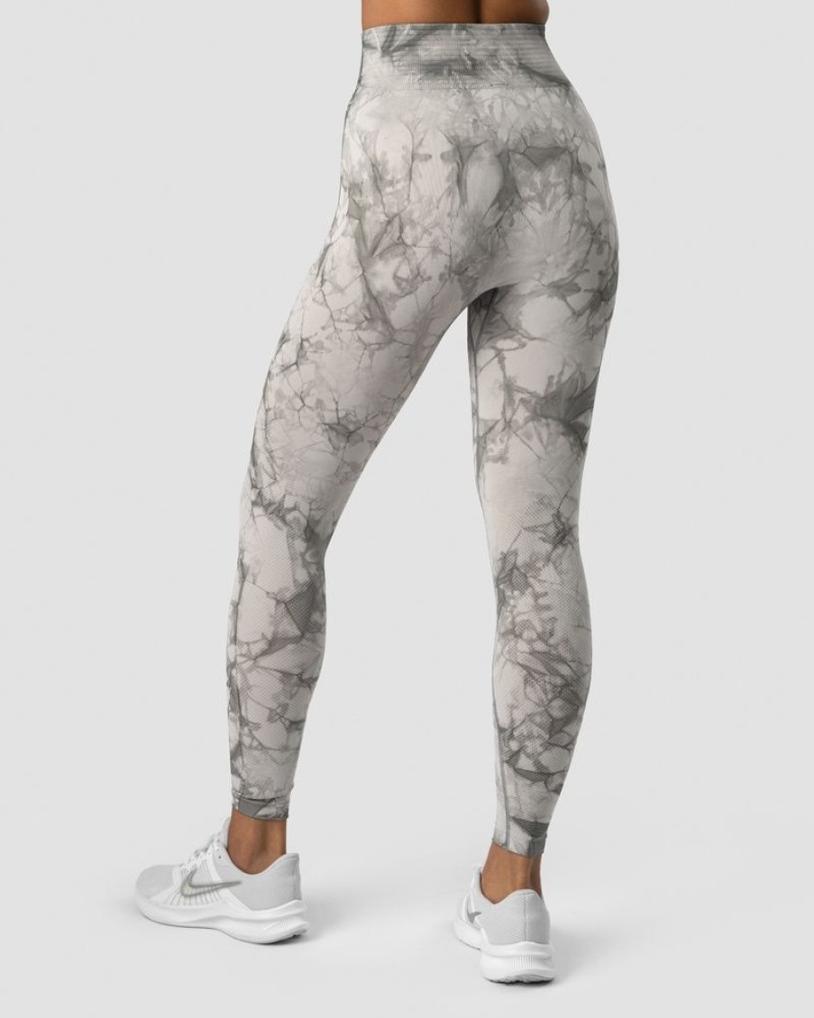 Dame ICIW Tights & Leggings | Define Seamless Tie Dye Tights Grey