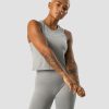 Dame ICIW Seamless | Deluxe Seamless Cropped Tank Top Grey