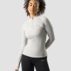 Dame ICIW Seamless | Everyday Seamless 1/4 Zip Wmn Light Grey