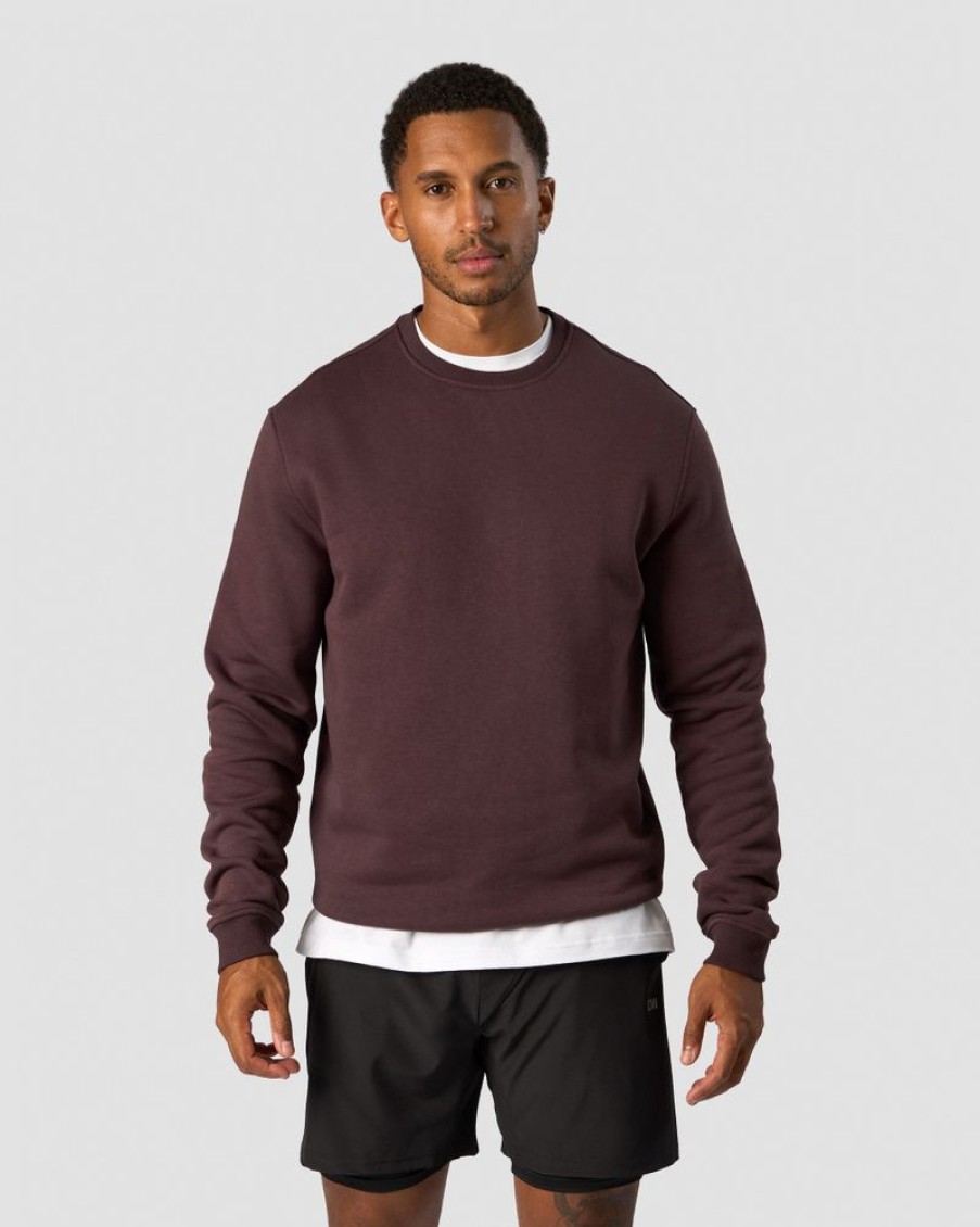 Herre ICIW Langermet | Everyday Crewneck Men Burgundy