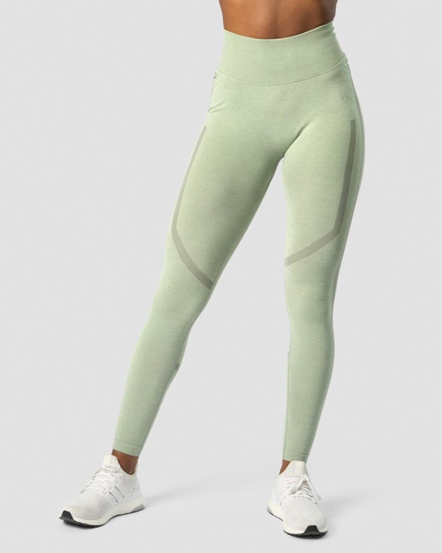 Dame ICIW Tights & Leggings | Rush Seamless Tights Sage Green