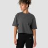 Dame ICIW T-Shirts | Everyday Cotton Cropped T-Shirt Dark Grey