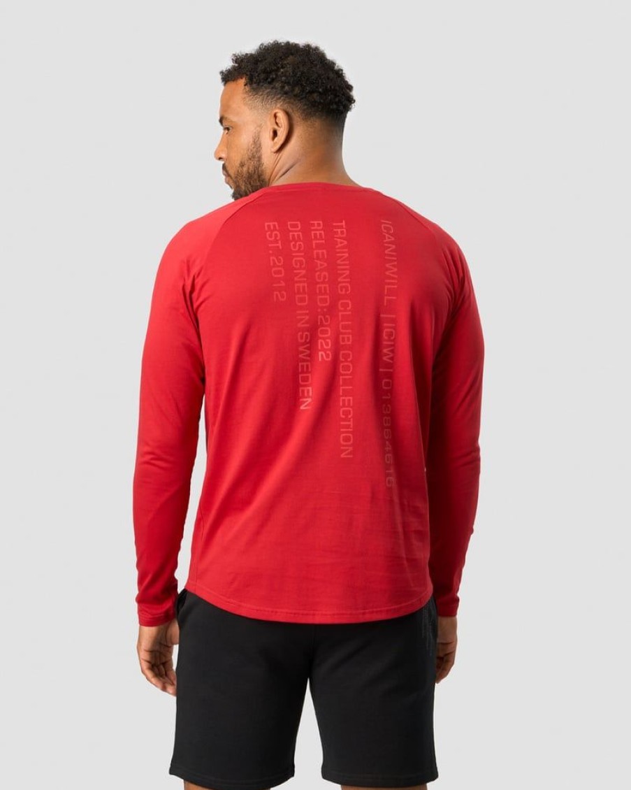 Herre ICIW Langermet | Training Club Raglan Long Sleeve Red