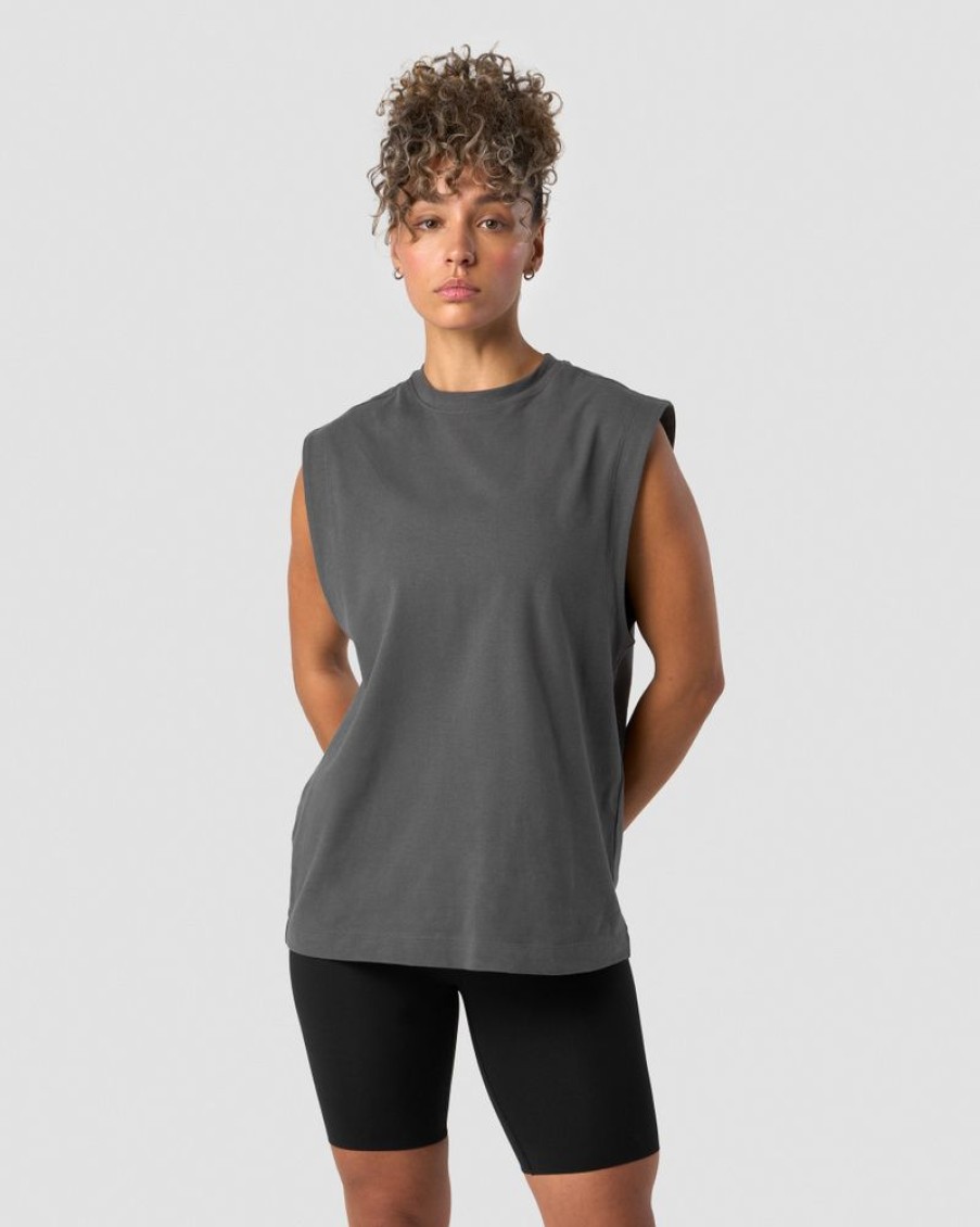 Dame ICIW Topper | Everyday Cotton Tank Top Dark Grey