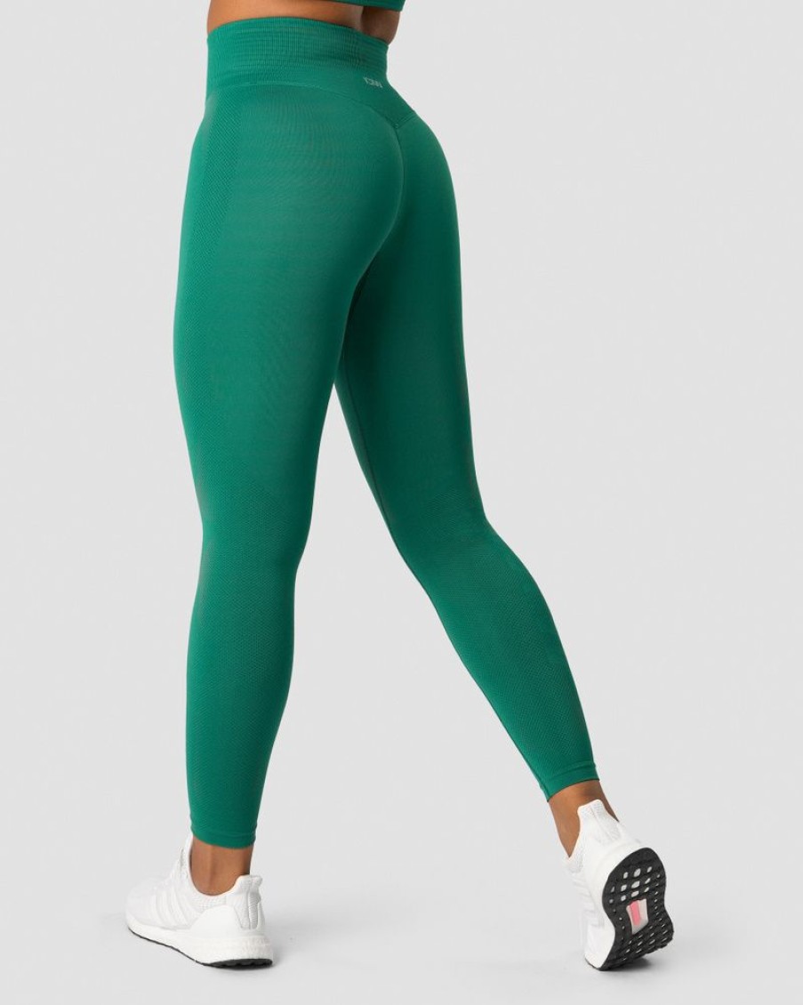 Dame ICIW Tights & Leggings | Define Seamless V-Shape Tights Winter Green