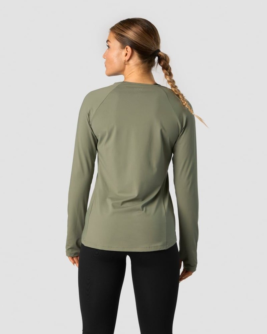 Dame ICIW Langermet | Classic Long Sleeve Dk Dusty Green