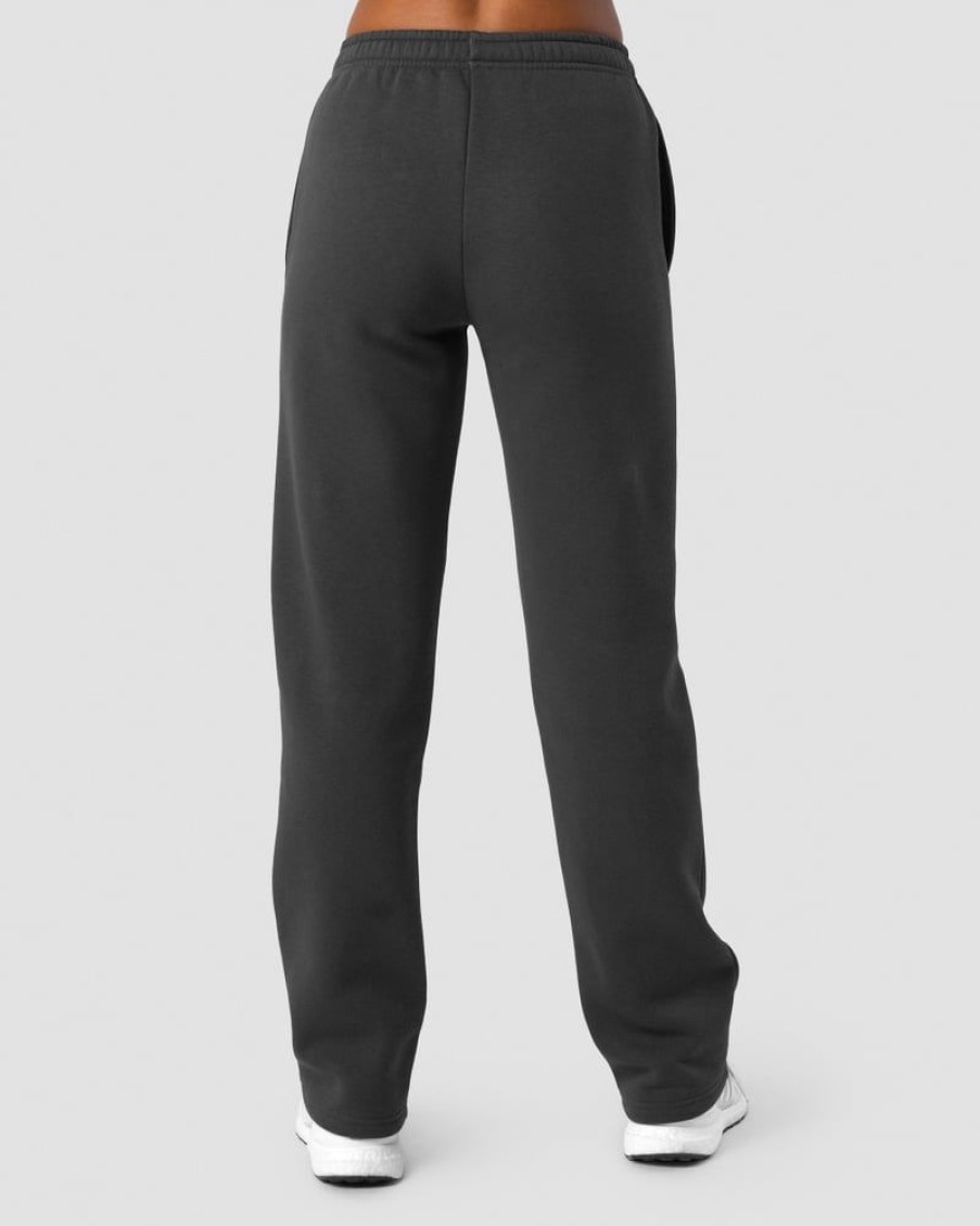 Dame ICIW Bukser | Everyday Straight Leg Sweatpants Dark Grey