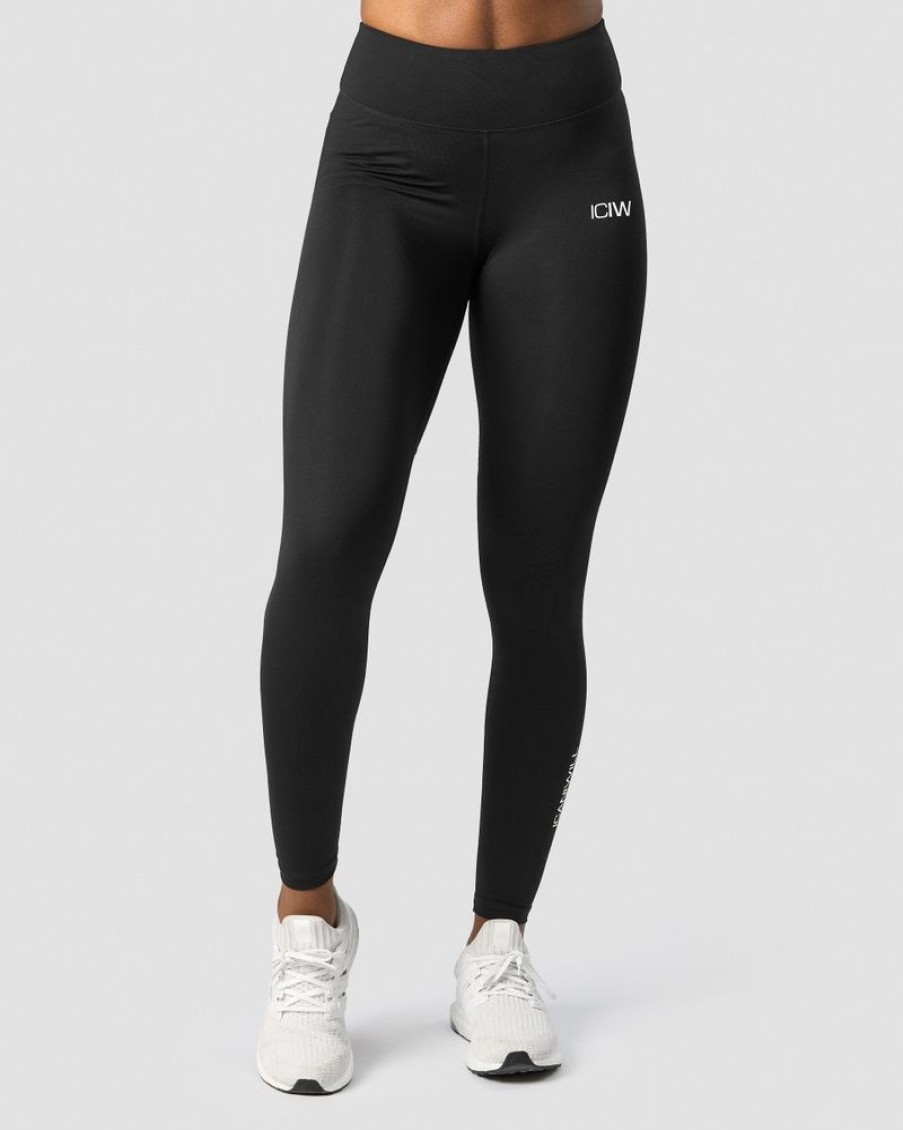 Dame ICIW Tights & Leggings | Scrunch V-Shape Tights Black