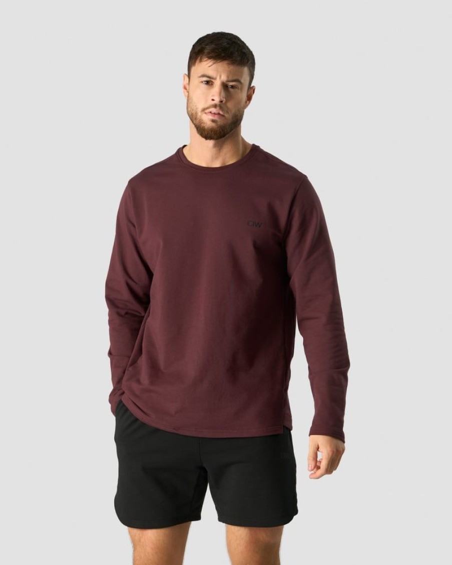 Herre ICIW Langermet | Stride Sweatshirt Men Burgundy