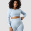 Dame ICIW Seamless | Blick Seamless Crop Top Light Blue