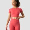 Dame ICIW Seamless | Define Seamless Cropped T-Shirt Coral