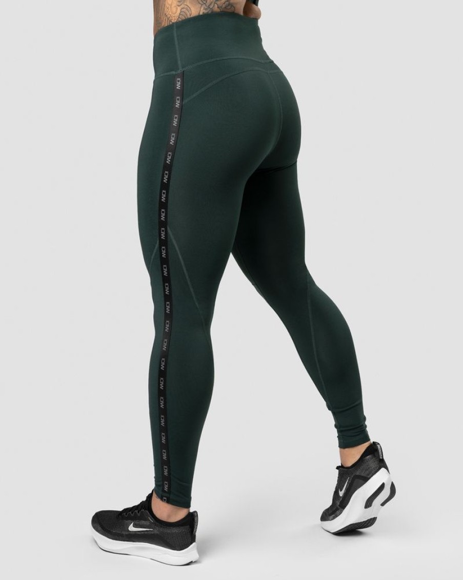 Dame ICIW Tights & Leggings | Ultimate Training Logo Tights Deep Green