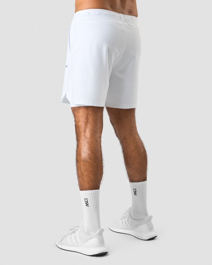 Herre ICIW Shorts | Training 2-In-1 Shorts White