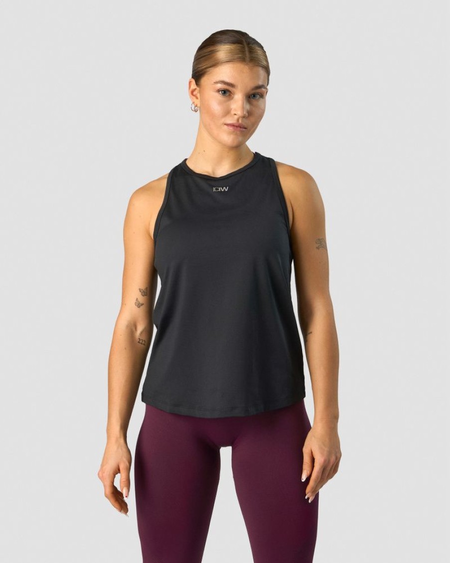 Dame ICIW Topper | High Neck Tank Top Black