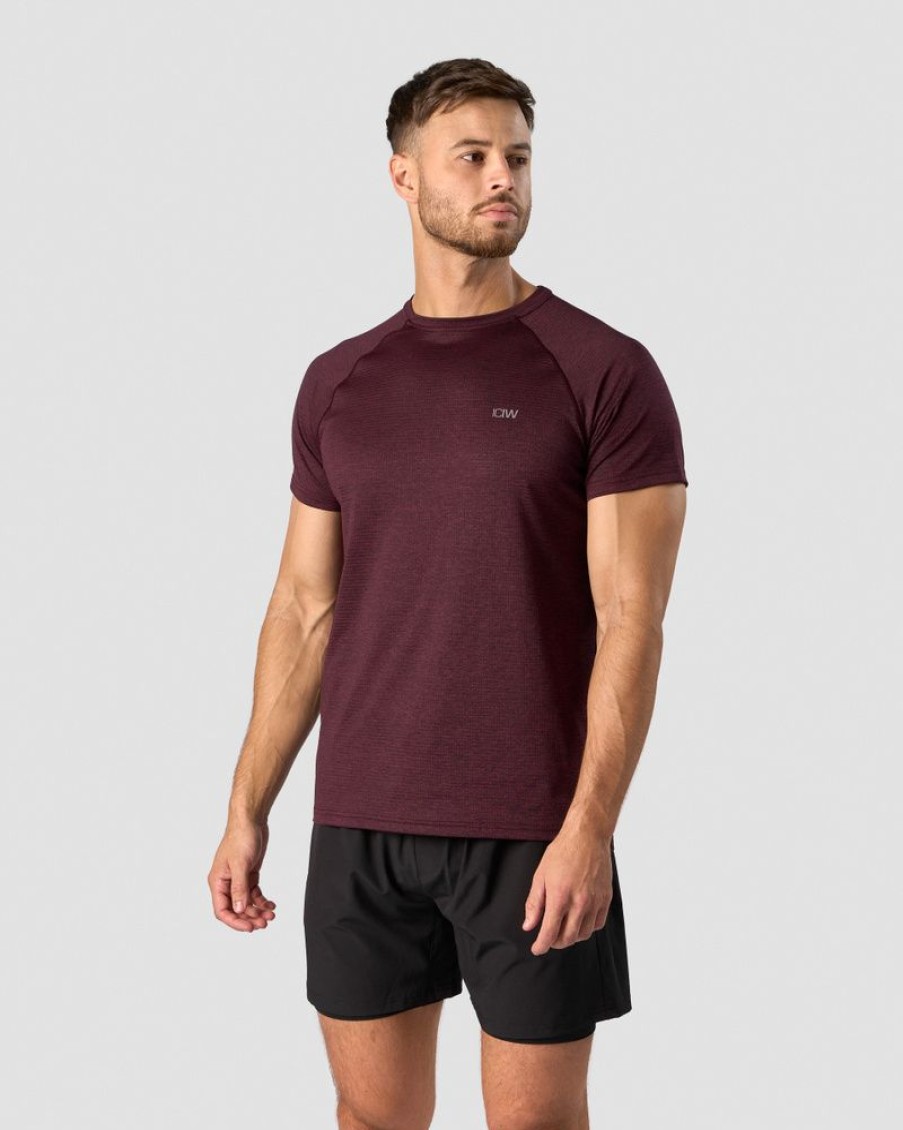 Herre ICIW T-Skjorter | Training Mesh T-Shirt Men Burgundy