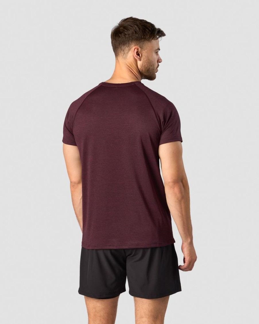 Herre ICIW T-Skjorter | Training Mesh T-Shirt Men Burgundy