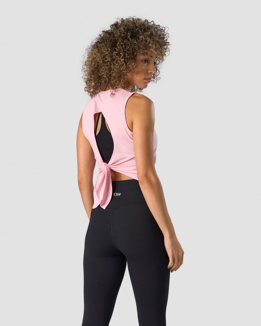 Dame ICIW Topper | Open Back Tank Top Pink