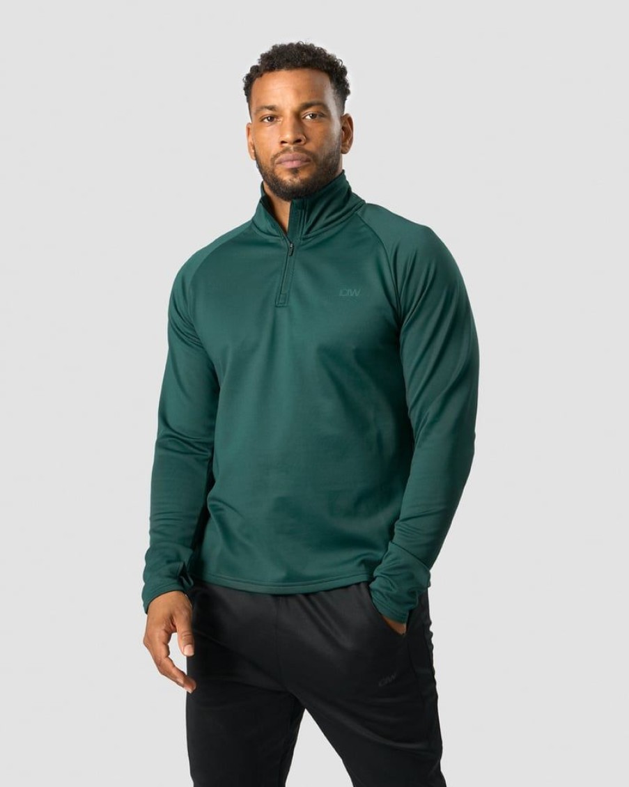 Herre ICIW Langermet | Training Club 1/4 Zip Long Sleeve Dk Teal