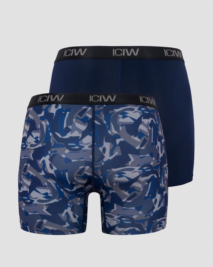 Herre ICIW Undertoy | Sport Boxer 2-Pack Navy/Grey