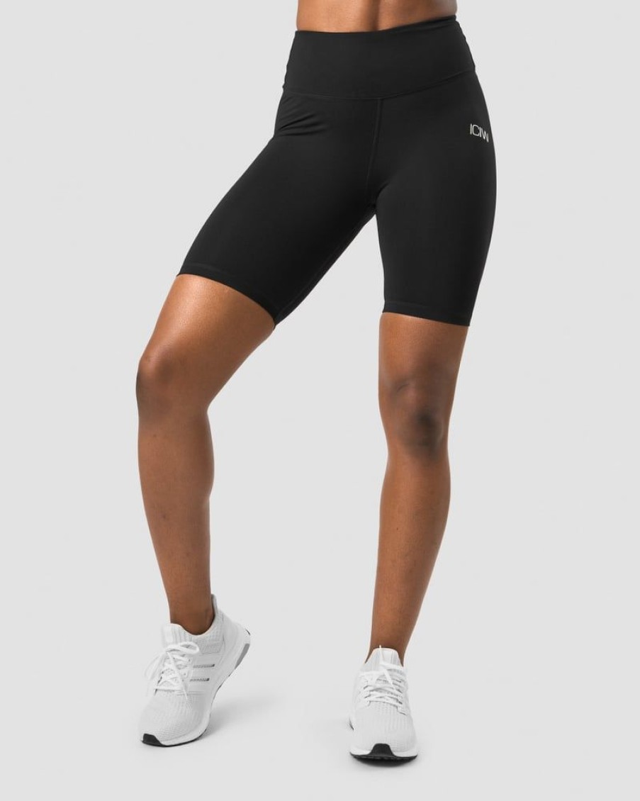 Dame ICIW Shorts | Scrunch V-Shape Biker Shorts Black Wmn