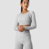 Dame ICIW Seamless | Blick Seamless Crop Top Light Grey